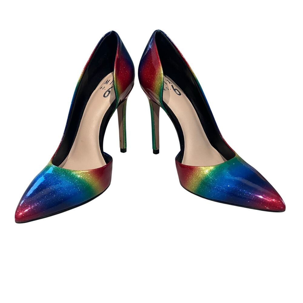 Mix No. 6 Aradowia Glossy Rainbow High Heel Stiletto Pumps-size 6.5 - Picture 4 of 12
